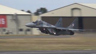 Spectacular vertical take off MIG 29 at RIAT 2015