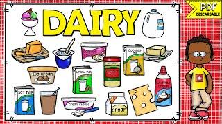 PALABRAS DE COMIDA EN INGLÉS Y ESPAÑOL | PRODUCTOS LÁCTEOS EN INGLÉS | FOOD VOCABULARY | DAIRY