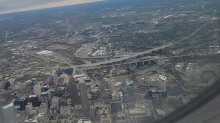 Viewing Cleveland from an Airplane: Downtown and West Side