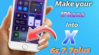 How to get iPhone X Features on iPhone 6s,7,8, Any iphones.Ios 14.5,14.6,14.7 Get iphone X features