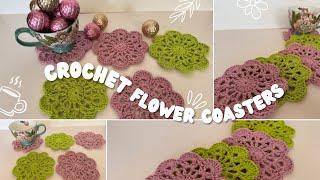 Easy Crochet Flower Coasters | Last Minute Gift Idea to Make