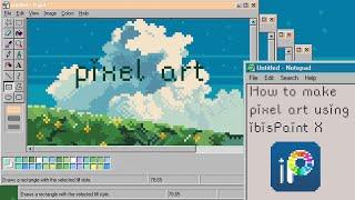 How to make Pixel Art using ibisPaint X step by step| Aesthetic Vlog