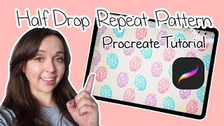 How to Create a Seamless Half Drop Repeat Pattern in Procreate Tutorial