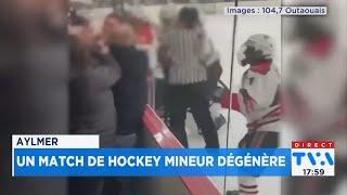 Bagarre dans les estrades et 300 minutes de pénalité: un match de hockey dégénère à Gatineau