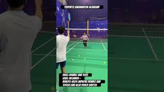 dribble and tosses drill for beginner #fitness #badmintonpassion #badmintontechnique #sports