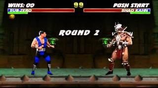 Ultimate Mortal Kombat 3 Sub Zero vs. Shao Kahn