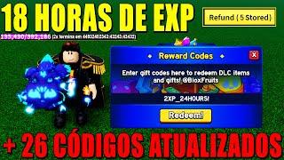 NOVO CÓDIGO +26 CÓDIGOS DE 2X XP BELI E RESET NO BLOX FRUITS 2024 - blox fruit codes