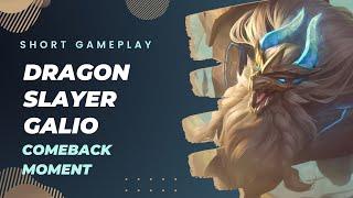 Short Gameplay Comeback Moments Dragon Slayer Galio #crashedgamerz #riotgames #lolwildrift