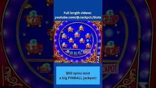 $50 spins land a big Pinball jackpot  #jackpotjslots #slots #casino #vegas #pinballmachine