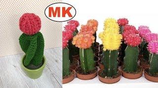 МК: МОДНЫЙ КАКТУС КРЮЧКОМ. ГИМНОКАЛьЦИУМ.  CROCHET CACTUS