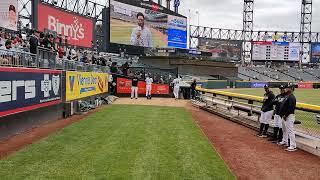 Dylan Cease warning up