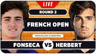 FONSECA vs HERBERT • French Open 2025 • LIVE Tennis Watchalong