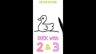 How to Draw a Duck from Number 2 | Easy Drawing