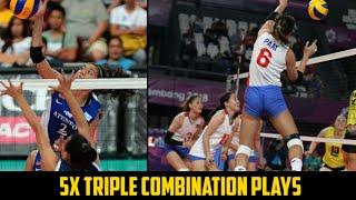5x Triple/Three Man Combination Plays !!! | Philippine Women's Volleyball