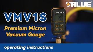 VALUE VMV1S Premium Micron Vacuum Gauge operating instructions