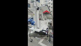 mobile surveillance trailer solar cctv trailer for open pit mining monitoring