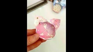 Let's fold the cat ear storage box! #Handmade paper folding #DIY #Tik Tok paper folding #Tutorial o