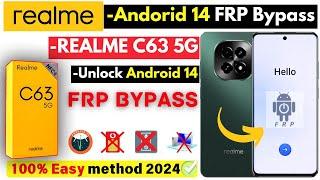 -Unlock REALME C63 FRP Bypass Without PC -Realme Android 14 Frp Google Account Lock New Trick 2024!