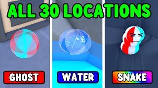 ALL 30 BEACHBALL LOCATIONS (Toilet Tower Defense)