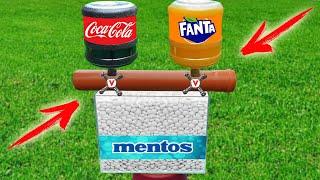 SUPER reaction. Experiment: Coca Cola vs Mentos