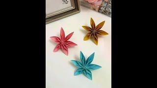 Good-looking six-petal paper folding tutorial, very simple! #Douyin paper folding #paper folding #s
