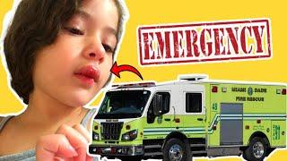 Bella BROKE her LIP and we had to call the Ambulance!!!!!