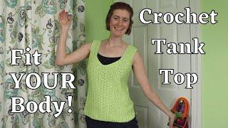 How to Crochet a Tank Top that Fits YOUR Body! Truboo Yarn Crochet Tank Top Tutorial