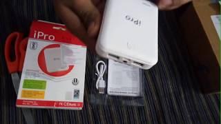 ipro ip1042 10400 mah received damage power bank from Flipkart and it's unboxing