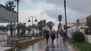 March 10th 2025 Beach Walk (After Heavy Rain) in Torremolinos, Malaga, Spain