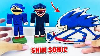 Making official Shin Sonic Tapes Roblox Skin and The Sonic Tapes with clay