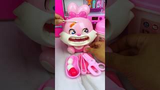 Satisfying With Unboxing Miniature Cute Pink Rabbit Set Toys Doctor, ASMR Videos