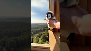 Cutest Waddle You’ll See Today!  #shorts #penguin #viralvideo #cuteanimals #adorable #pet #fluffy