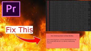 How To Fix  Error Retrieving Frame in Adobe Premiere Pro