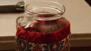A very simple & easy to sew  thermal sleeve for Mason jars, pop cans or other glasses.