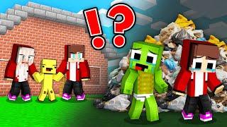 Poor Baby JJ and Mikey Losers LIVES on a TRASH in Minecraft Maizen!