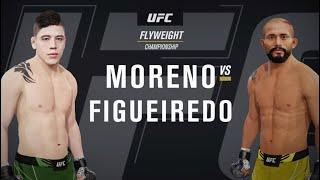 UFC 270 Flyweight Title Fight Simulation Brandon Moreno vs Deiveson Figueiredo EA Sports UFC 4