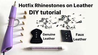 Hotfix Rhinestone Applicator, How to glue on Hotfix Rhinestones on LEATHER, Crafts DIY, Anita Benko