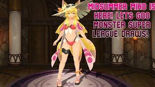 MIDSUMMER MIHO IS SO ADORABLE! Monster Super League Draws!