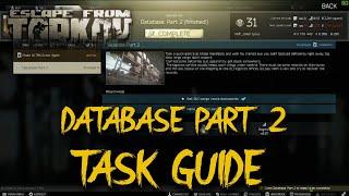 DATABASE PART 2 - TASK GUIDE - Escape From Tarkov