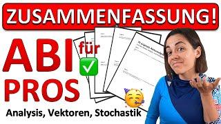  MEGA ZUSAMMENFASSUNG MATHE ABI 2025 | 75 ORIGINALE Abitur Aufgaben Analysis Vektoren Stochastik