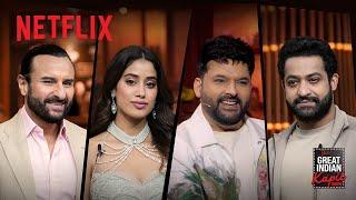 Devara Cast: Jr. NTR, Janhvi Kapoor & Saif Ali Khan on The Great Indian Kapil Show | Netflix