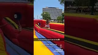 Funny Bungee Stretch Fail (#shorts), (#bungeejumpingfunny), (#sanantonio), (#rainbowpride)