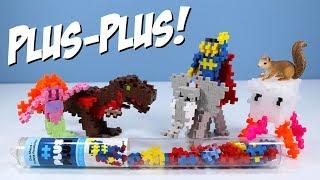 Plus-Plus Mini Maker Tubes Superhero T-Rex Jellyfish Toy Building Sets