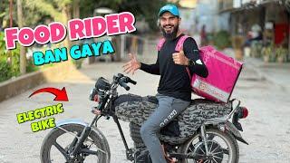 I become food delivery rider for a day on electric bike  kitne paise kamae ?