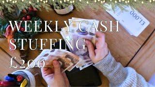 Weekly Cash Stuffing UK | £200 | Budgeting For Christmas | Vlogmas #2