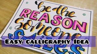 calligraphy tutorial for beginner /slogan writing for competition/ motivation quotes