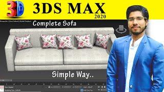 Complete Realistic Sofa in 3ds Max | Simple Method Explained in Hindi