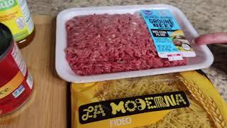 FIDEO con CARNE (EASY Recipe)