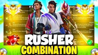 RUSHERS SKILL COMBINATION FOR FAST RANK PUSH || BEST CHARACTER COMBINATION FOR RUSHERS