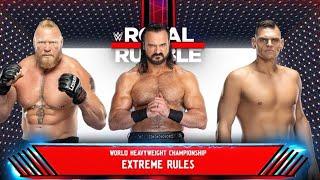 Drew McIntyre vs Brock Lesnar vs Gunther | WWE Royal Rumble 2024 | WWE 2k24 Gameplay 4k